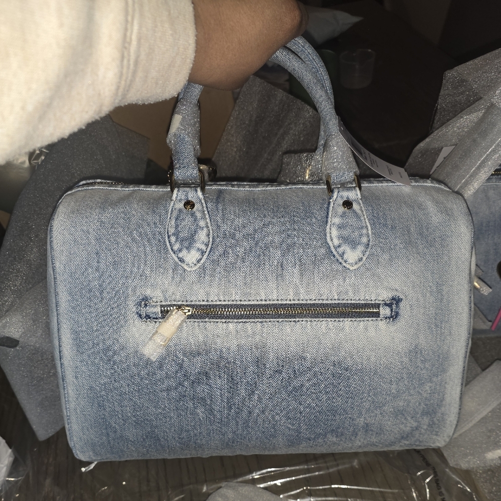 NWT- Coach Large Rowan In Loved Denim w/ OUT Charms- Price is FIRM. - Picture 3 of 8